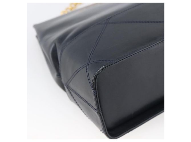 Borsa a Spalla Salvatore Ferragamo in Pelle Blu Navy Oro Auth bs33630 D'oro - vista 13