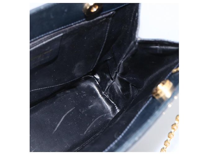 Borsa a Spalla Salvatore Ferragamo in Pelle Blu Navy Oro Auth bs33630 D'oro - vista 16