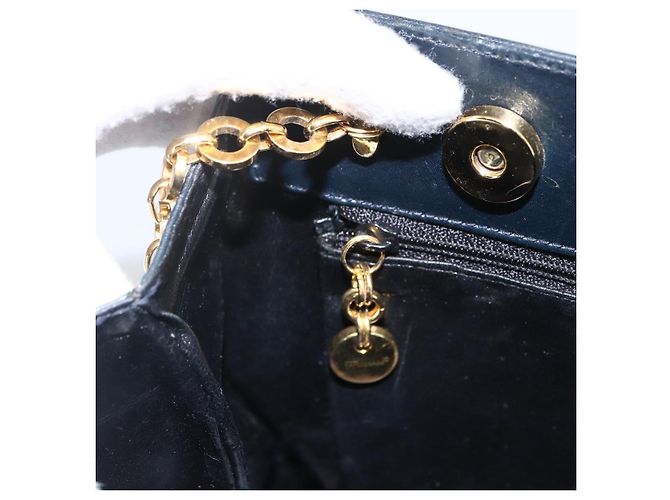Borsa a Spalla Salvatore Ferragamo in Pelle Blu Navy Oro Auth bs33630 D'oro - vista 18