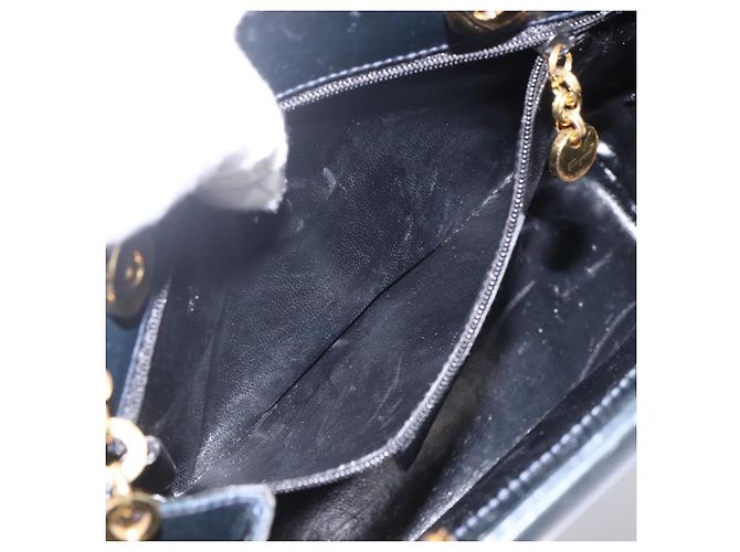 Borsa a Spalla Salvatore Ferragamo in Pelle Blu Navy Oro Auth bs33630 D'oro - vista 19