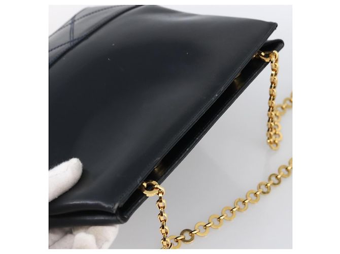 Borsa a Spalla Salvatore Ferragamo in Pelle Blu Navy Oro Auth bs33630 D'oro - vista 6