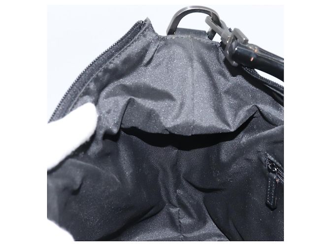 Bamboo Borsa a spalla in tela GG Gucci con bambù, nylon nero argento 000 0531 Auth 172773 - vista 18