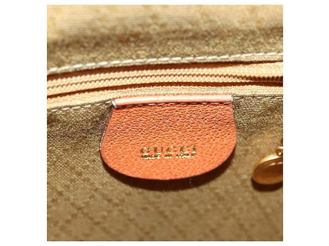 Bamboo Zaino in Bambù GUCCI Camoscio Marrone Oro 003 1956 0030 Auth bs33281 D'oro - vista 22