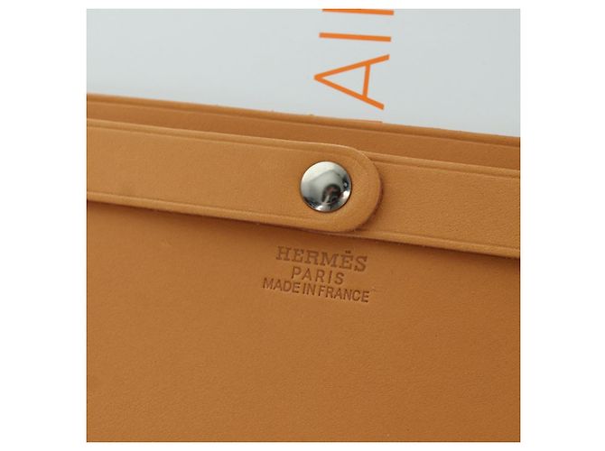 Hermès HERMES Visionaire 32 Pelle Beige Argento Auth ARZ257M - vista 20