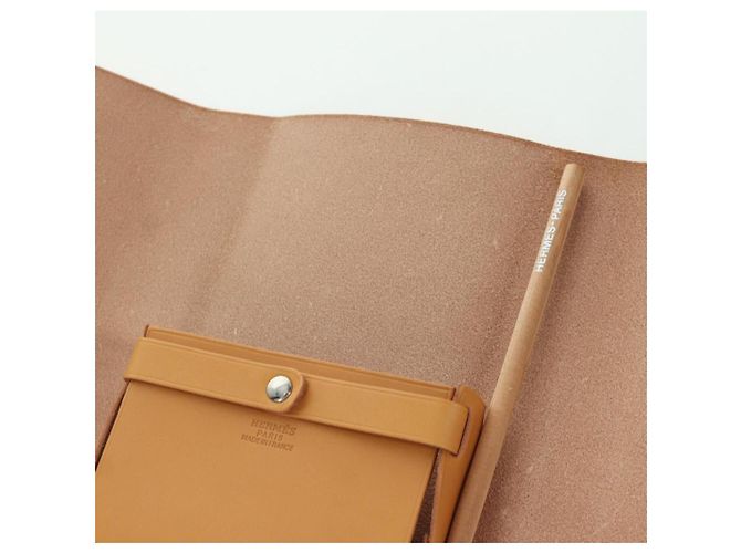 Hermès HERMES Visionaire 32 Pelle Beige Argento Auth ARZ257M - vista 21