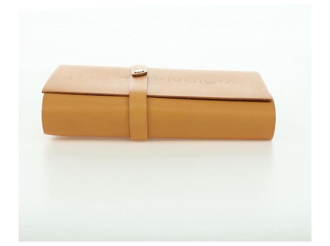 Hermès HERMES Visionaire 32 Pelle Beige Argento Auth ARZ257M - vista 4