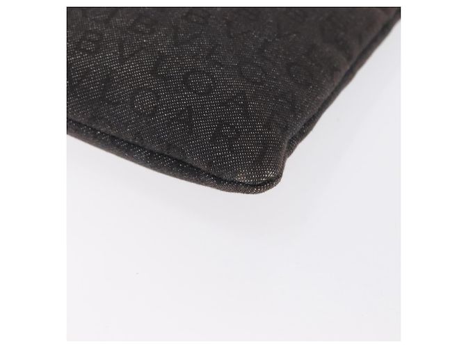 Bulgari Borsa a Spalla BVLGARI Logo Mania Canvas Nero Argento Auth 173542 - vista 13