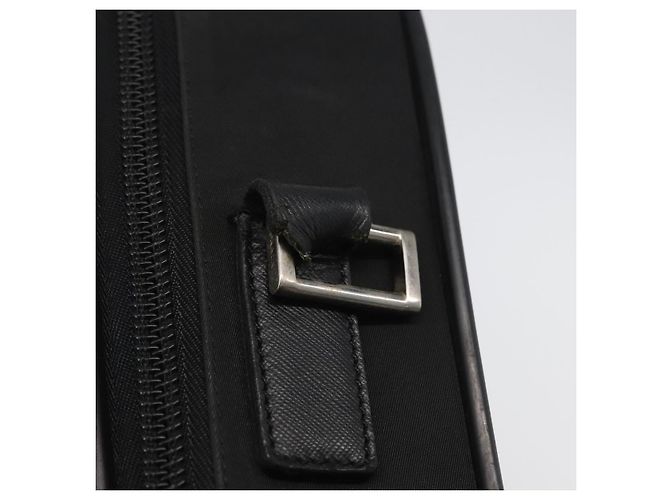 PRADA Hand Bag Nylon Black Silver Auth bs33447 Silvery - view 14