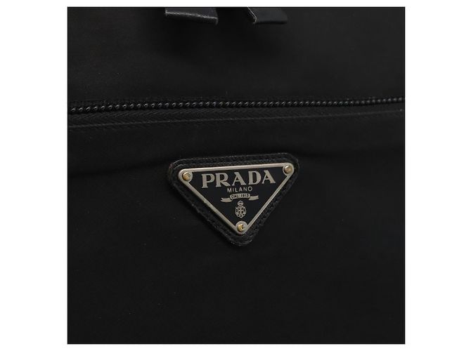 PRADA Hand Bag Nylon Black Silver Auth bs33447 Silvery - view 15