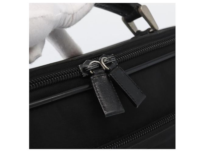 PRADA Hand Bag Nylon Black Silver Auth bs33447 Silvery - view 16