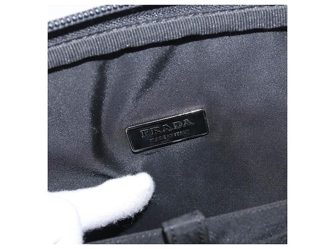 PRADA Hand Bag Nylon Black Silver Auth bs33447 Silvery - view 17