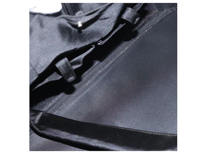 PRADA Hand Bag Nylon Black Silver Auth bs33447 Silvery - view 18