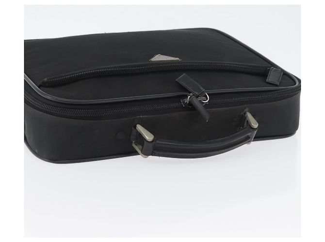 PRADA Hand Bag Nylon Black Silver Auth bs33447 Silvery - view 6