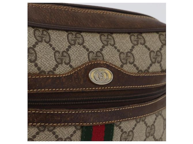 Borsa Sherry Line GG Supreme Web di GUCCI in PVC beige e oro 001 3654 5 Auth 172680 D'oro - vista 15
