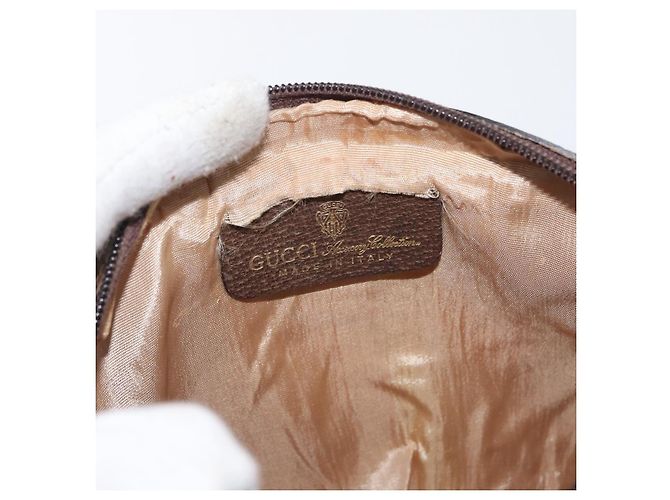 Borsa Sherry Line GG Supreme Web di GUCCI in PVC beige e oro 001 3654 5 Auth 172680 D'oro - vista 16