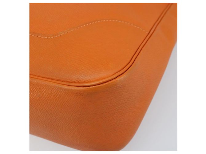 Hermès HERMES Trim 31 Borsa a Spalla in Pelle Arancione Argento Auth 168319V - vista 10