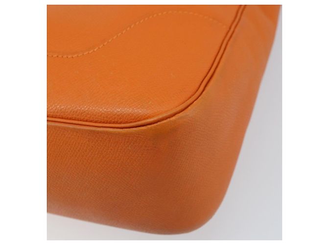 Hermès HERMES Trim 31 Borsa a Spalla in Pelle Arancione Argento Auth 168319V - vista 12