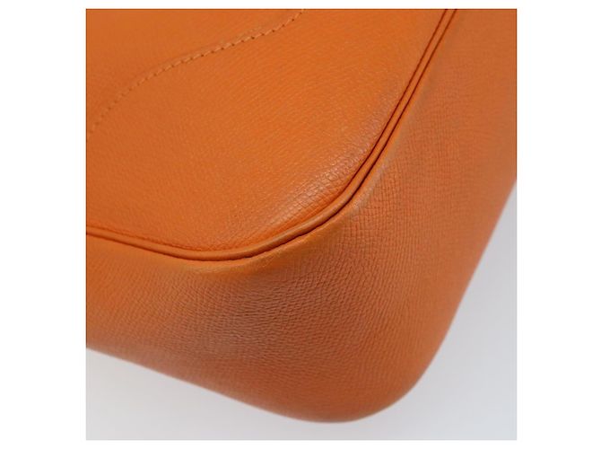 Hermès HERMES Trim 31 Borsa a Spalla in Pelle Arancione Argento Auth 168319V - vista 13