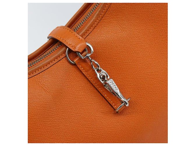 Hermès HERMES Trim 31 Borsa a Spalla in Pelle Arancione Argento Auth 168319V - vista 14