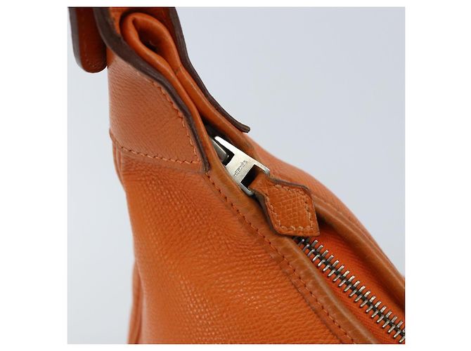 Hermès HERMES Trim 31 Borsa a Spalla in Pelle Arancione Argento Auth 168319V - vista 15