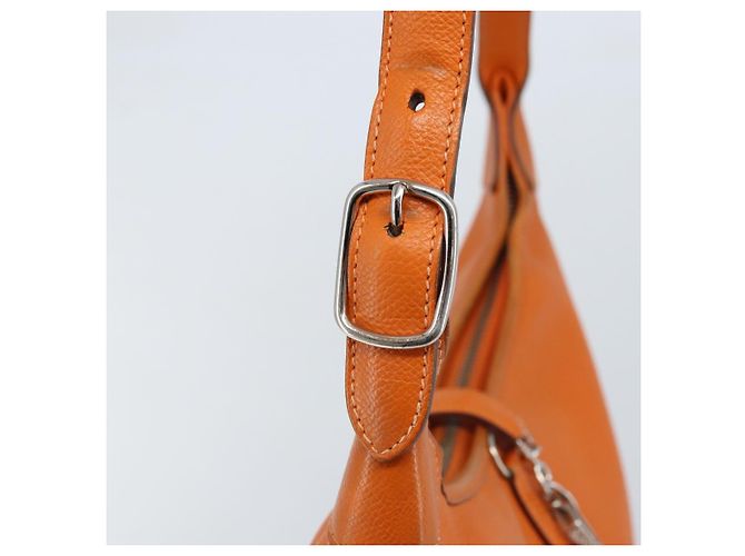 Hermès HERMES Trim 31 Borsa a Spalla in Pelle Arancione Argento Auth 168319V - vista 16