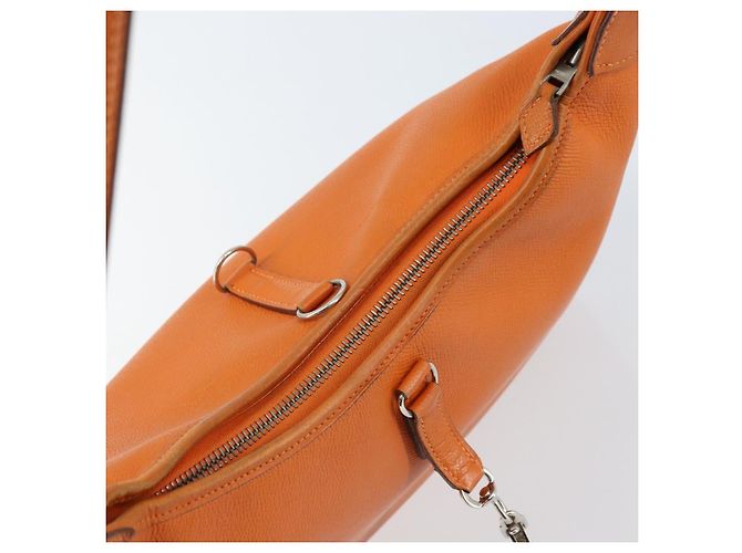 Hermès HERMES Trim 31 Borsa a Spalla in Pelle Arancione Argento Auth 168319V - vista 17