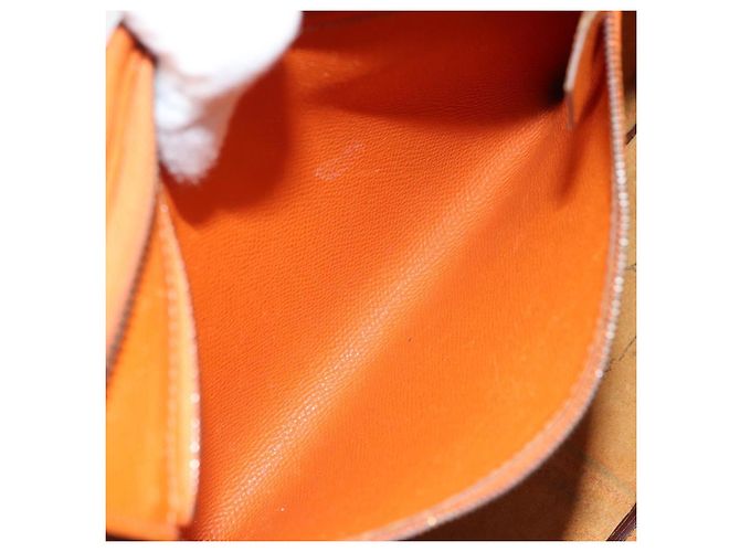 Hermès HERMES Trim 31 Borsa a Spalla in Pelle Arancione Argento Auth 168319V - vista 22