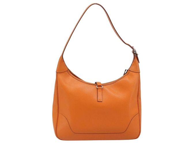 Hermès HERMES Trim 31 Borsa a Spalla in Pelle Arancione Argento Auth 168319V - vista 3
