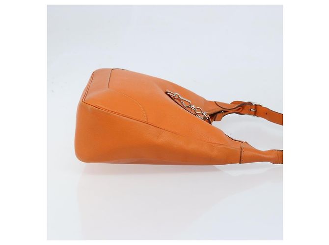 Hermès HERMES Trim 31 Borsa a Spalla in Pelle Arancione Argento Auth 168319V - vista 4