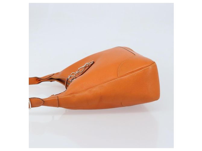 Hermès HERMES Trim 31 Borsa a Spalla in Pelle Arancione Argento Auth 168319V - vista 5