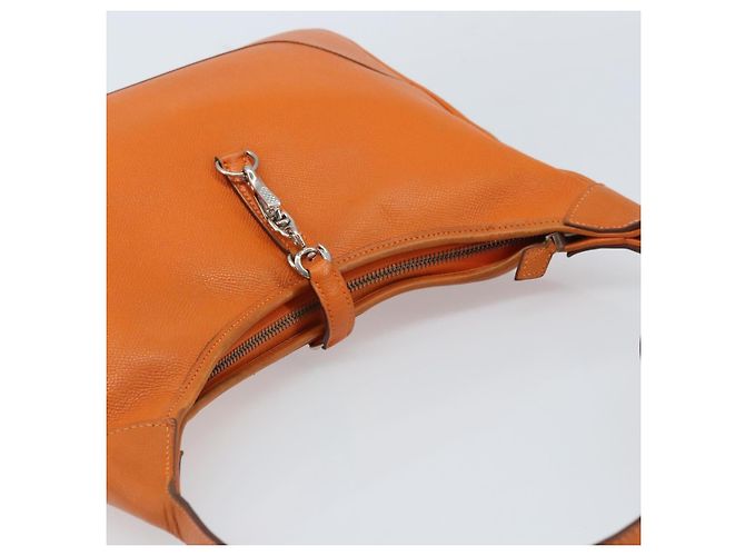 Hermès HERMES Trim 31 Borsa a Spalla in Pelle Arancione Argento Auth 168319V - vista 6