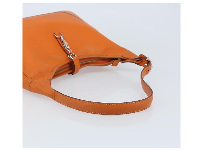 Hermès HERMES Trim 31 Borsa a Spalla in Pelle Arancione Argento Auth 168319V - vista 7