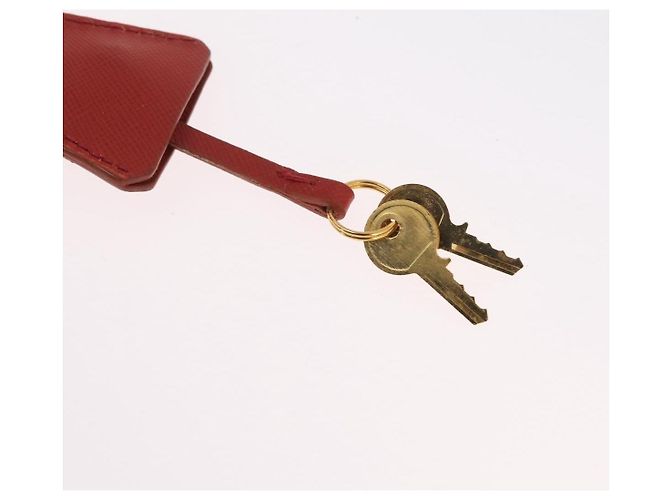 PRADA Borsa a Spalla Trapuntata con Catena Nylon Arancione Oro Auth BA11028 D'oro - vista 15
