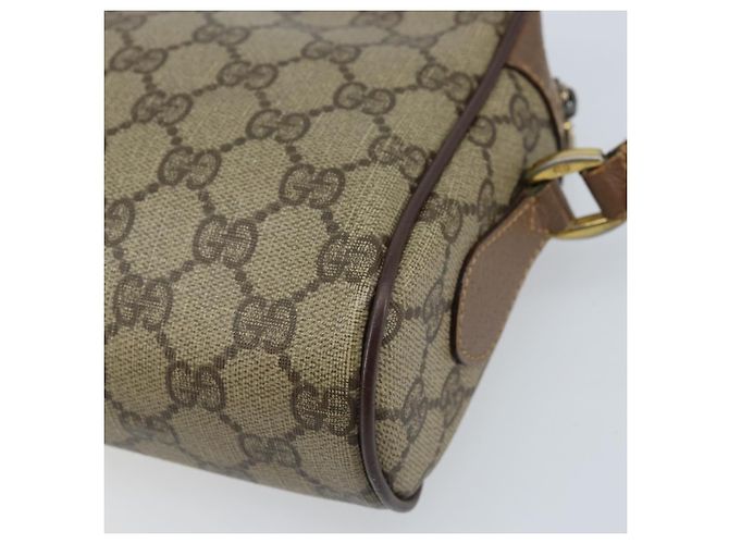 Borsa Sherry Line GG Supreme Web di GUCCI in PVC beige e oro 001 44 6655 Auth ARZ340 D'oro - vista 12