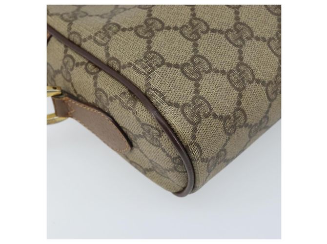 Borsa Sherry Line GG Supreme Web di GUCCI in PVC beige e oro 001 44 6655 Auth ARZ340 D'oro - vista 13