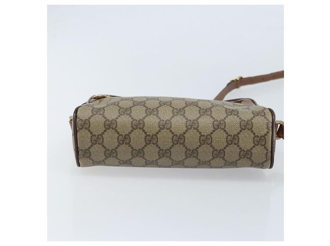 Borsa Sherry Line GG Supreme Web di GUCCI in PVC beige e oro 001 44 6655 Auth ARZ340 D'oro - vista 9