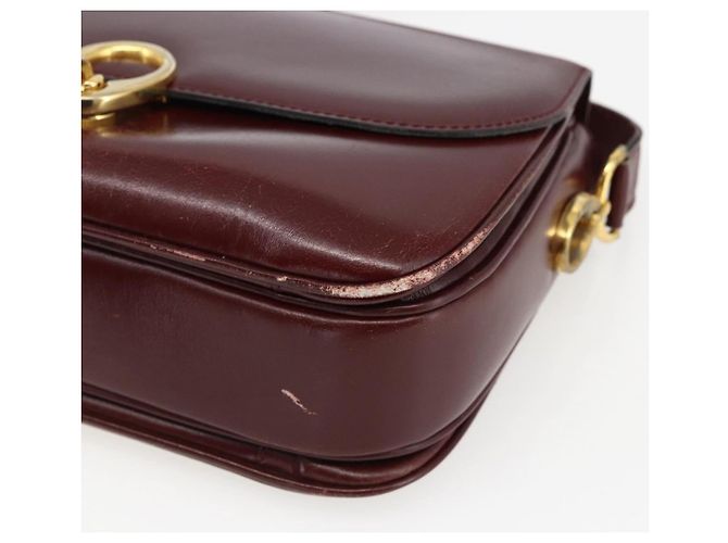 Céline Borsa a Spalla in Pelle Rossa e Oro Auth fm5174 Rosso D'oro - vista 10