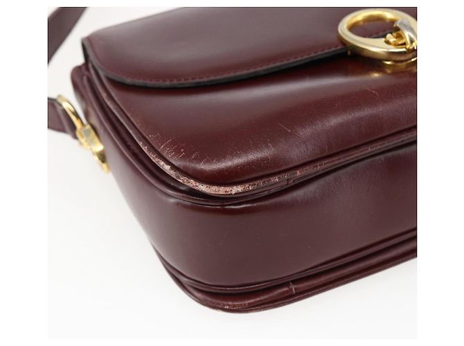 Céline Borsa a Spalla in Pelle Rossa e Oro Auth fm5174 Rosso D'oro - vista 11