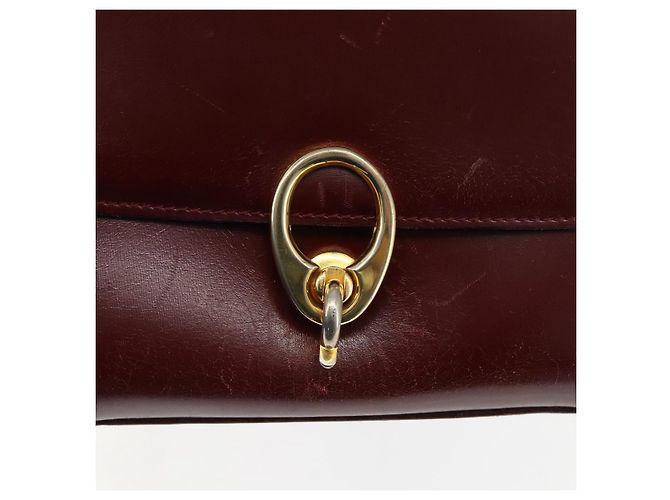 Céline Borsa a Spalla in Pelle Rossa e Oro Auth fm5174 Rosso D'oro - vista 14