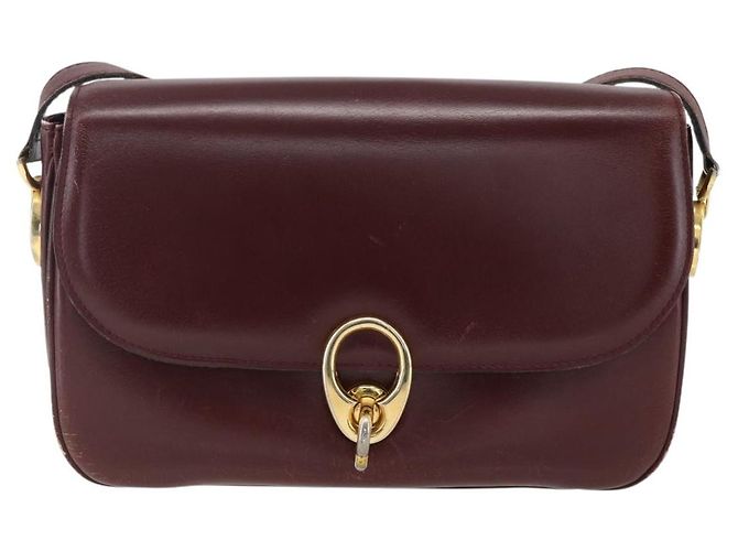 Céline Borsa a Spalla in Pelle Rossa e Oro Auth fm5174 Rosso D'oro - vista 2