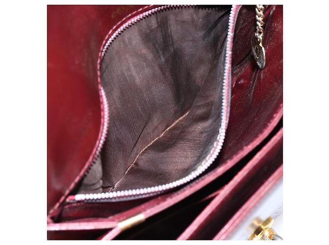 Céline Borsa a Spalla in Pelle Rossa e Oro Auth fm5174 Rosso D'oro - vista 22