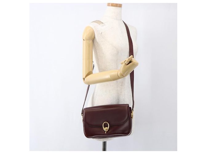 Céline Borsa a Spalla in Pelle Rossa e Oro Auth fm5174 Rosso D'oro - vista 24