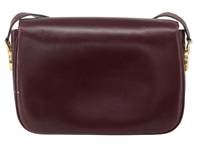 Céline Borsa a Spalla in Pelle Rossa e Oro Auth fm5174 Rosso D'oro - vista 3