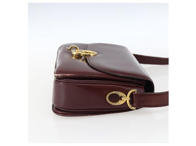Céline Borsa a Spalla in Pelle Rossa e Oro Auth fm5174 Rosso D'oro - vista 5