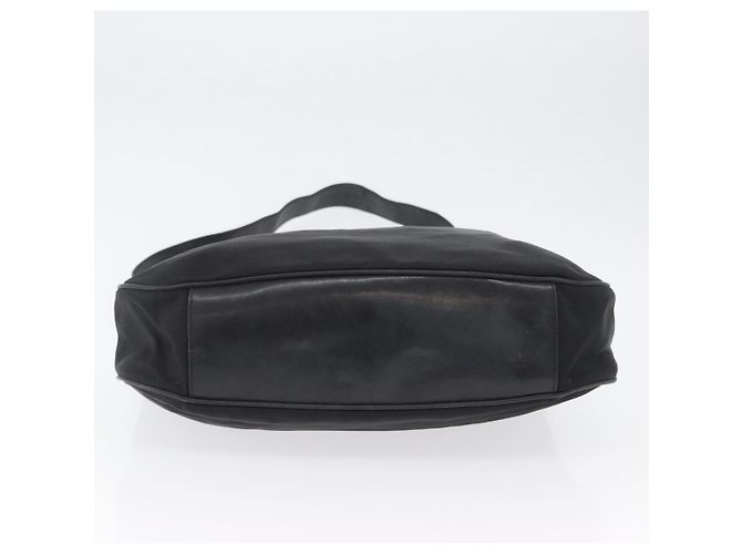 Borsa a mano in nylon Gucci Bamboo 2 vie nera argento 001 1998 1577 Auth ep13375 Nero - vista 12