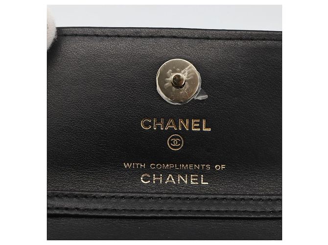 CHANEL Mini Matelassé 12 Sac à Épaule Chaîne Satin Beige Or CC Auth LNZ407M Doré - vue 16