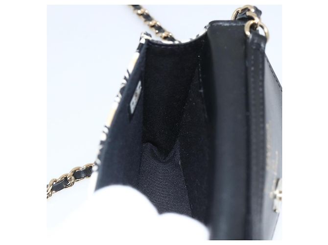 CHANEL Mini Matelassé 12 Sac à Épaule Chaîne Satin Beige Or CC Auth LNZ407M Doré - vue 19