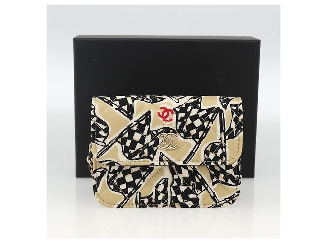 CHANEL Mini Matelassé 12 Sac à Épaule Chaîne Satin Beige Or CC Auth LNZ407M Doré - vue 22