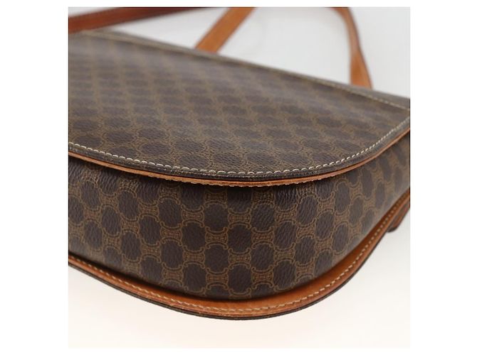 Céline Borsa a mano in tela Macadam CELINE in pelle PVC 2 in 1 marrone oro Auth ARZ225 - vista 14