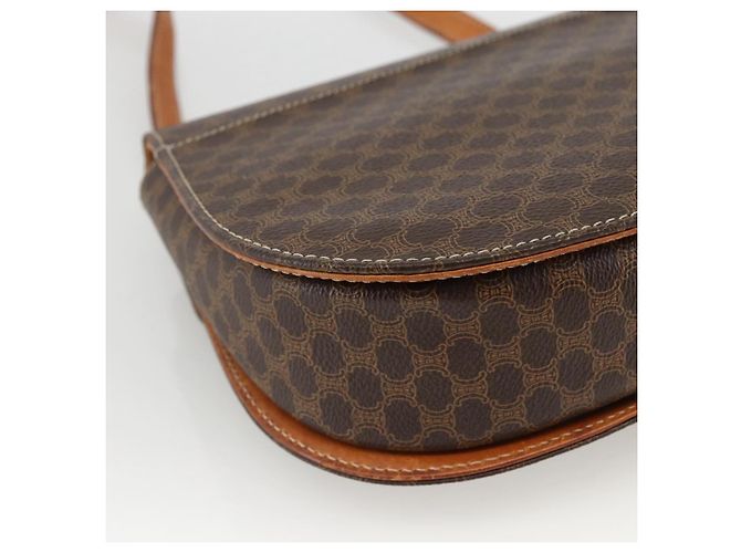 Céline Borsa a mano in tela Macadam CELINE in pelle PVC 2 in 1 marrone oro Auth ARZ225 - vista 15